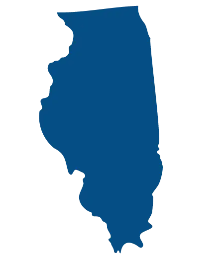 blue vector image of Illinois